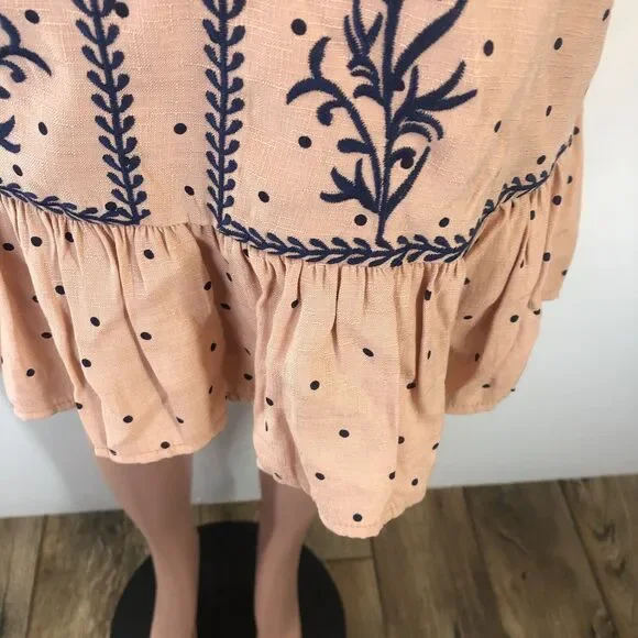 She + Sky Sleeveless Dress Women’s Size M- Strappy Blue Floral Fully Lined - Picture 9 of 15